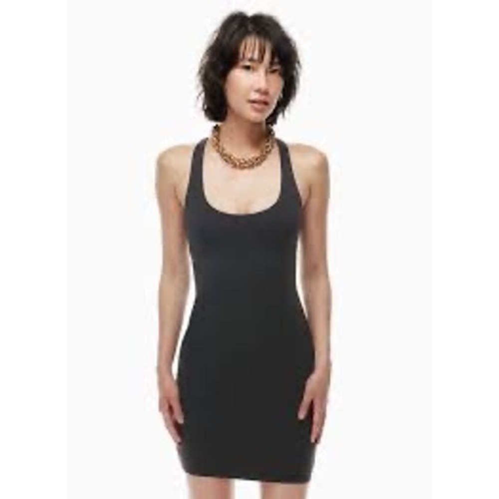 Babaton Aritzia Black Contour Racerback Mini Dress Size Large